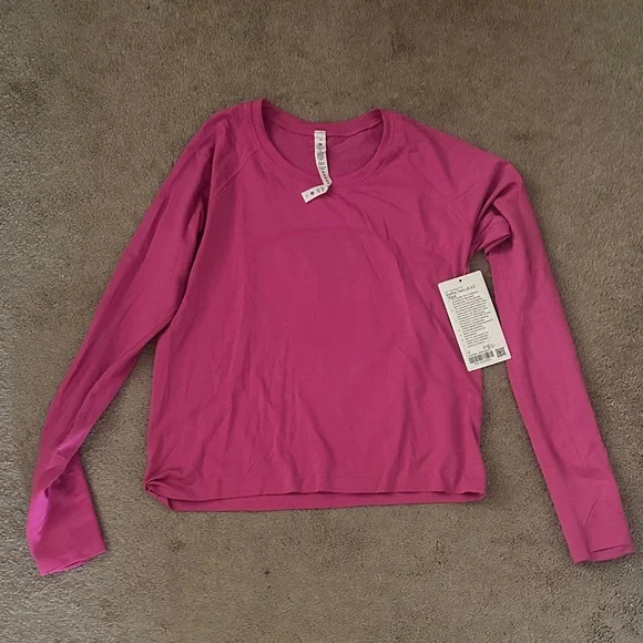 NWT Swiftly Tech Long Sleeve 2.0 Race -Sonic Pink - Picture 3 of 8